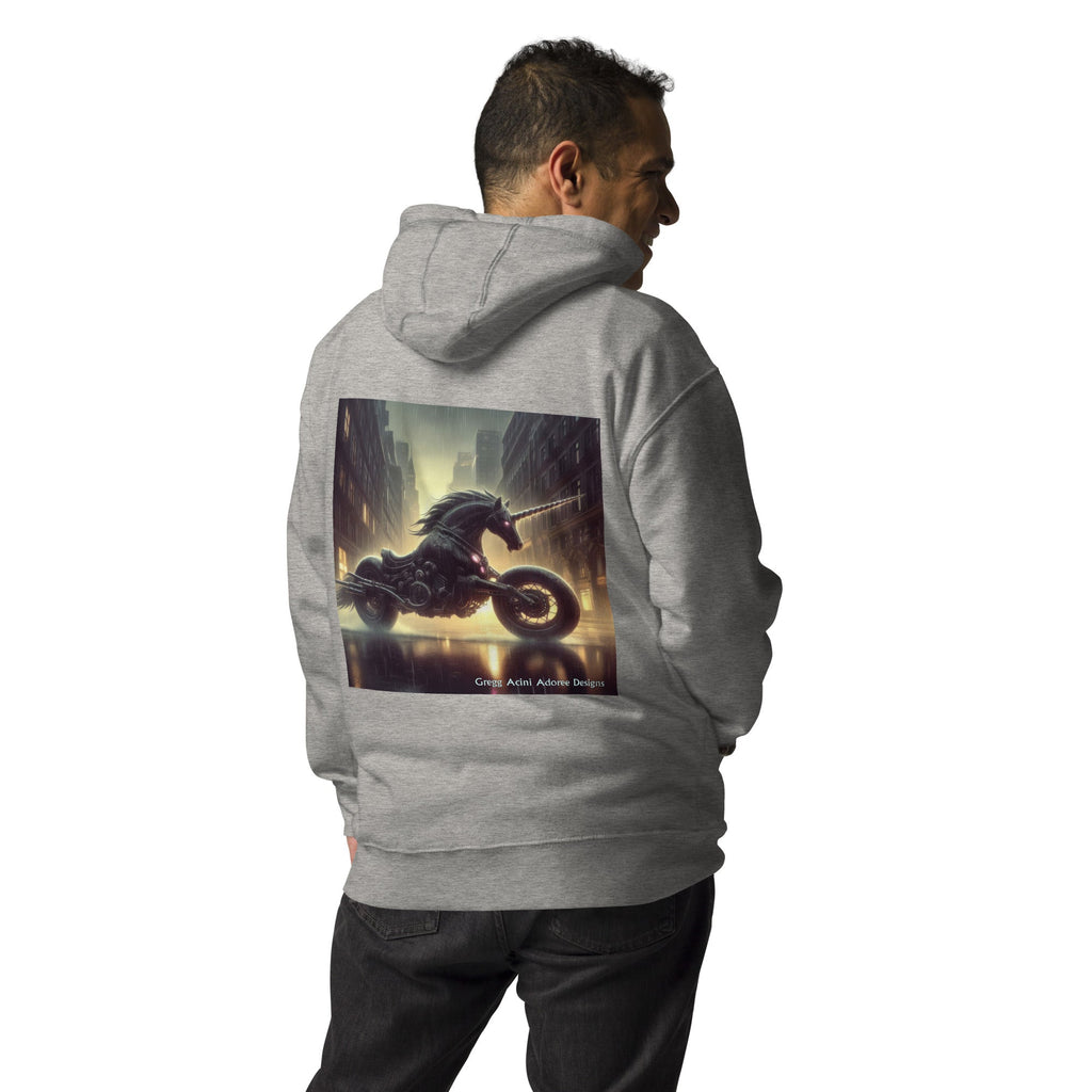 Motorcycle Unicorn Unisex Hoodie by Gregg Acini Adoree Designs - Gregg Acini Adoree Designs - Hoodie