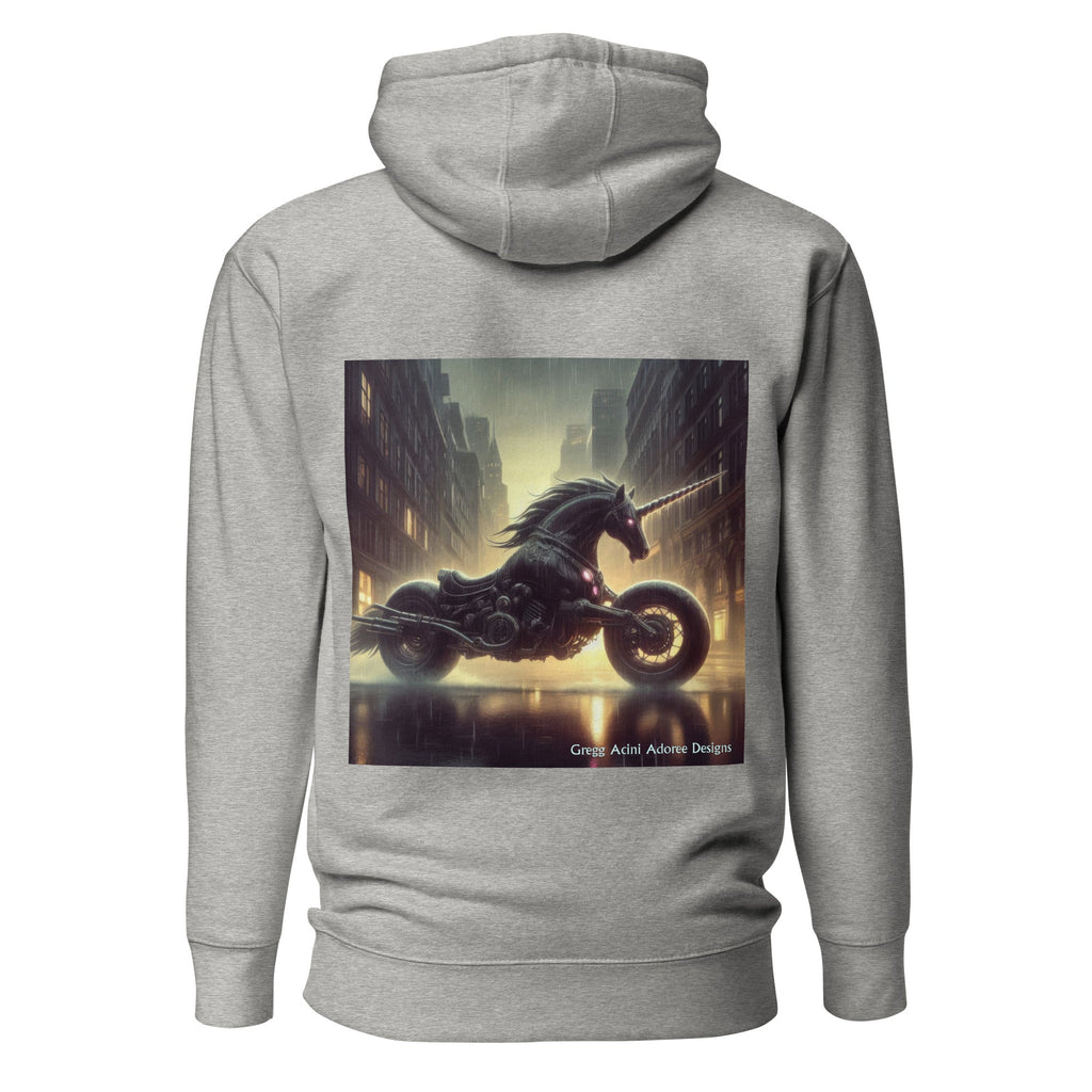 Motorcycle Unicorn Unisex Hoodie by Gregg Acini Adoree Designs - Gregg Acini Adoree Designs - Hoodie