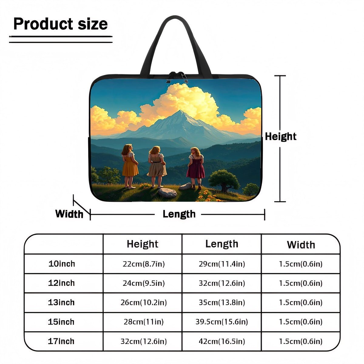 Mountain Overlook Laptop Bag - Gregg Acini Adoree Designs - Computer Bag