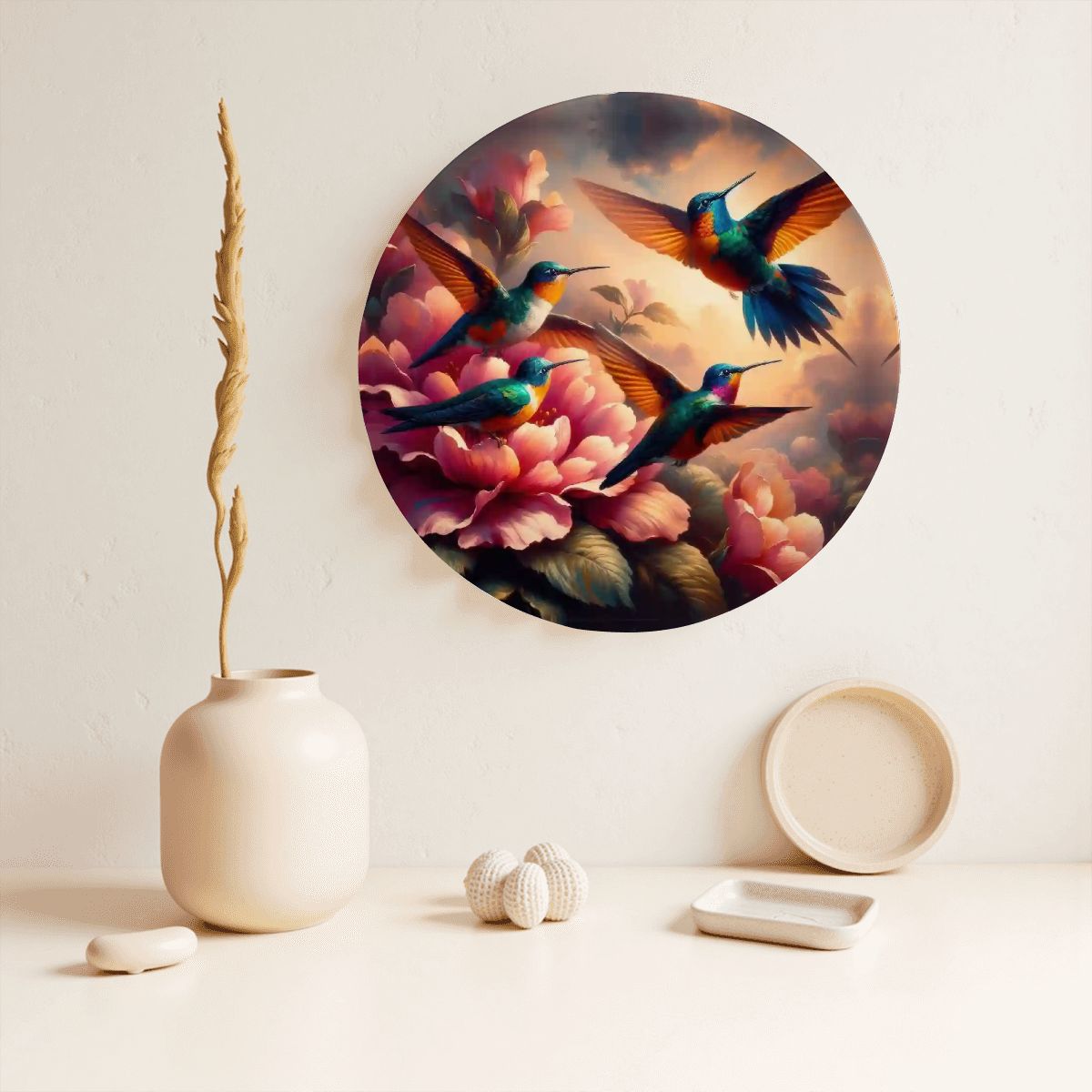 Multicolor Hummingbirds Decorative Plate - Gregg Acini Adoree Designs - Home Accessories