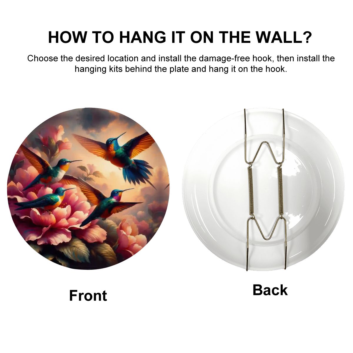 Multicolor Hummingbirds Decorative Plate - Gregg Acini Adoree Designs - Home Accessories