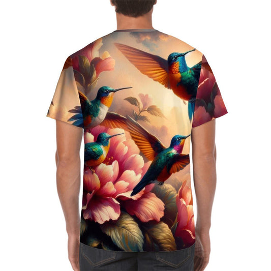 Multicolor Hummingbirds Short - Sleeve T-Shirt - Gregg Acini Adoree Designs - T-shirts