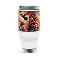 Multicolor Hummingbirds Stainless Steel Travel Mug - 14oz Handle Design - Gregg Acini Adoree Designs - Mug