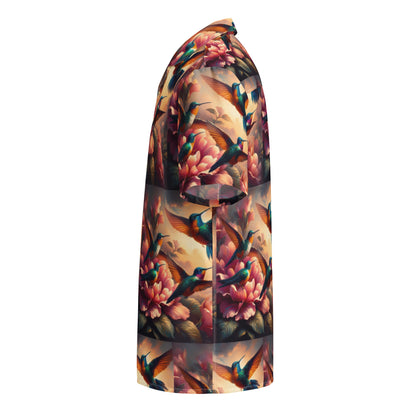 Multicolor Hummingbirds Unisex button shirt by Gregg Acini Adoree Designs - Gregg Acini Adoree Designs - Button Down Shirt