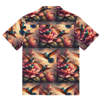 Multicolor Hummingbirds Unisex button shirt by Gregg Acini Adoree Designs - Gregg Acini Adoree Designs - Button Down Shirt