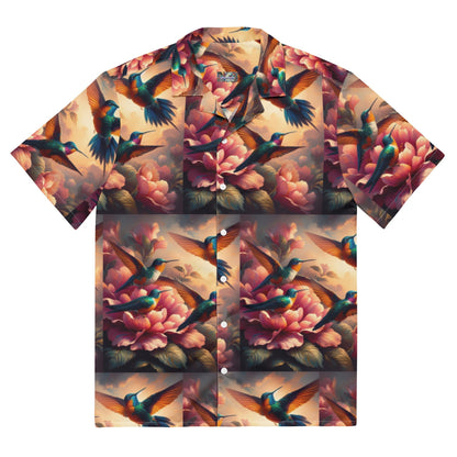 Multicolor Hummingbirds Unisex button shirt by Gregg Acini Adoree Designs - Gregg Acini Adoree Designs - Button Down Shirt
