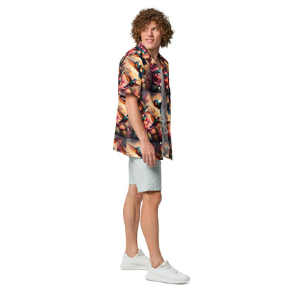 Multicolor Hummingbirds Unisex button shirt by Gregg Acini Adoree Designs - Gregg Acini Adoree Designs - Button Down Shirt