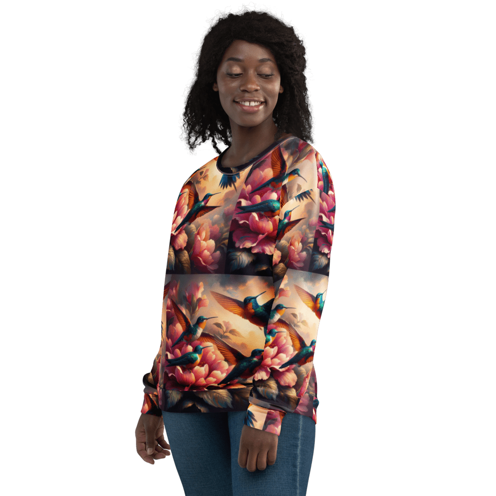 Multicolor Hummingbirds Unisex Sweatshirt by Gregg Acini Adoree Designs - Gregg Acini Adoree Designs - Sweatshirt