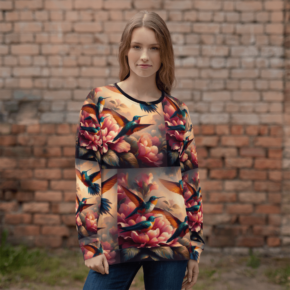 Multicolor Hummingbirds Unisex Sweatshirt by Gregg Acini Adoree Designs - Gregg Acini Adoree Designs - Sweatshirt