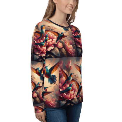 Multicolor Hummingbirds Unisex Sweatshirt by Gregg Acini Adoree Designs - Gregg Acini Adoree Designs - Sweatshirt