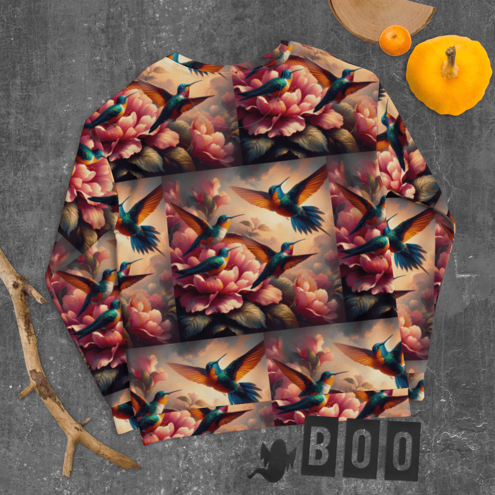 Multicolor Hummingbirds Unisex Sweatshirt by Gregg Acini Adoree Designs - Gregg Acini Adoree Designs - Sweatshirt