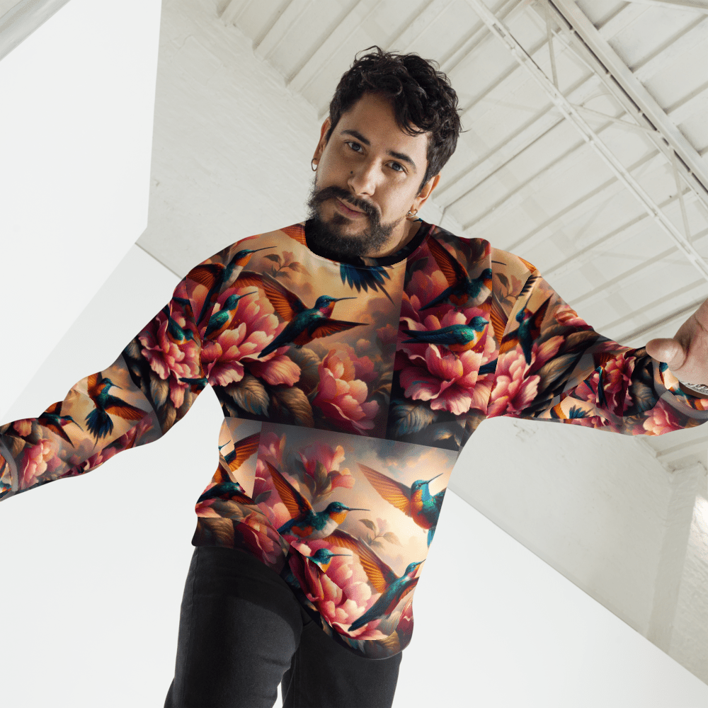 Multicolor Hummingbirds Unisex Sweatshirt by Gregg Acini Adoree Designs - Gregg Acini Adoree Designs - Sweatshirt