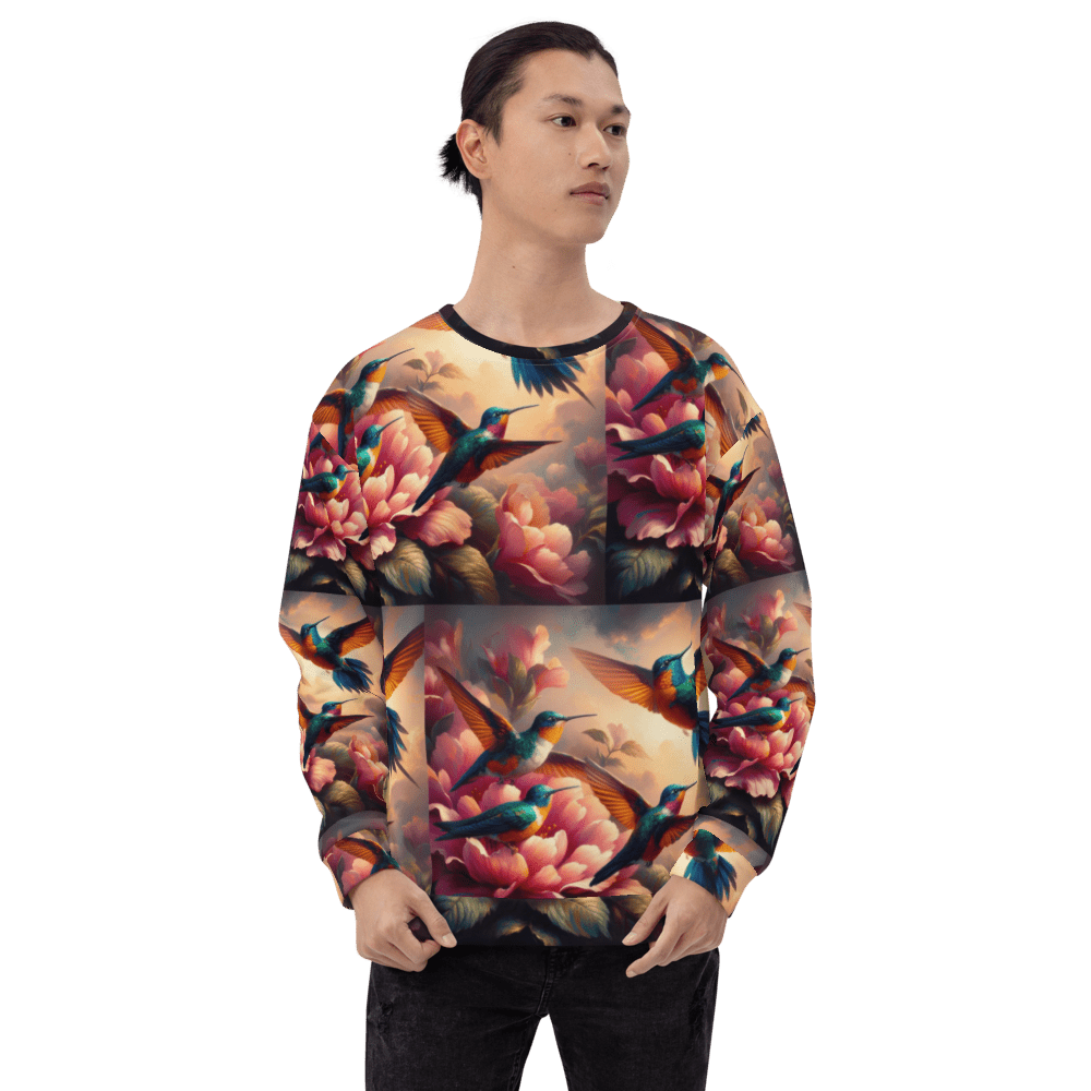 Multicolor Hummingbirds Unisex Sweatshirt by Gregg Acini Adoree Designs - Gregg Acini Adoree Designs - Sweatshirt
