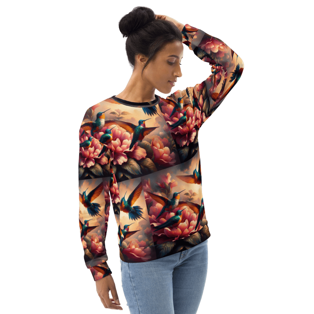 Multicolor Hummingbirds Unisex Sweatshirt by Gregg Acini Adoree Designs - Gregg Acini Adoree Designs - Sweatshirt