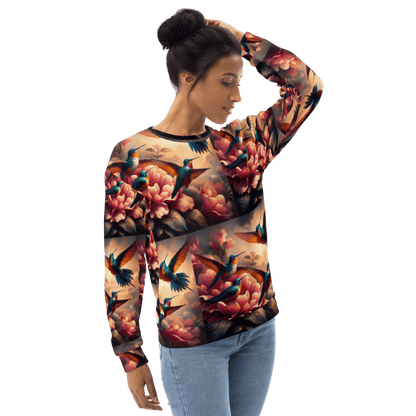 Multicolor Hummingbirds Unisex Sweatshirt by Gregg Acini Adoree Designs - Gregg Acini Adoree Designs - Sweatshirt
