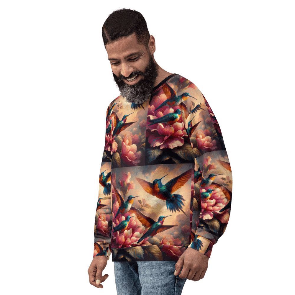 Multicolor Hummingbirds Unisex Sweatshirt by Gregg Acini Adoree Designs - Gregg Acini Adoree Designs - Sweatshirt