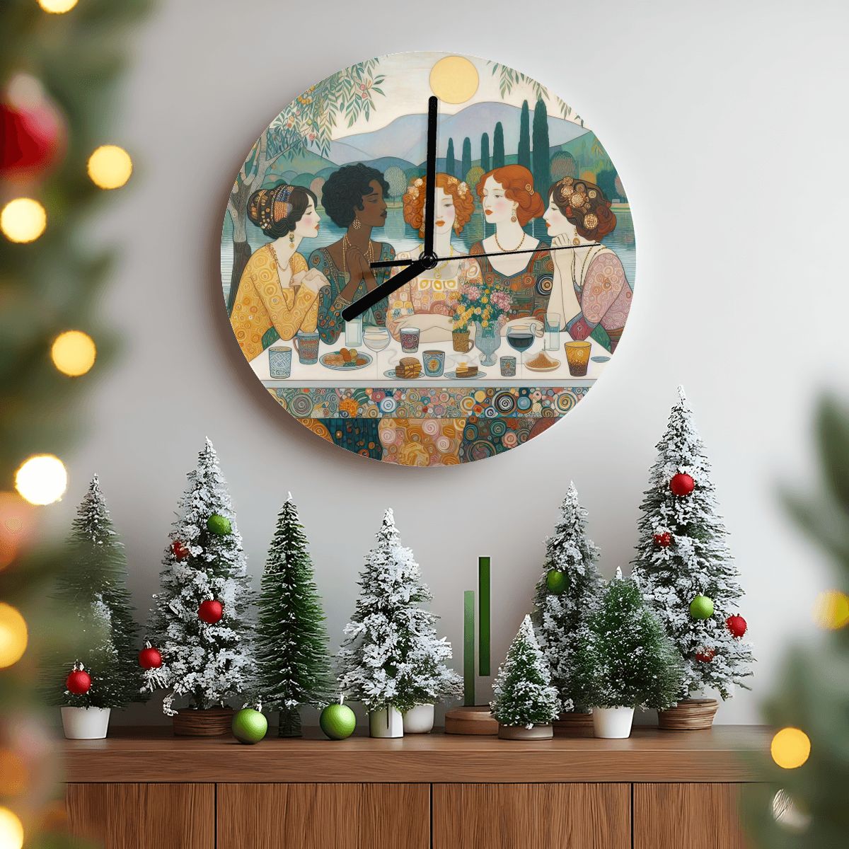 Nuveau Brunch MDF Wall Clock (Made in USA) - Gregg Acini Adoree Designs - Wall Clock