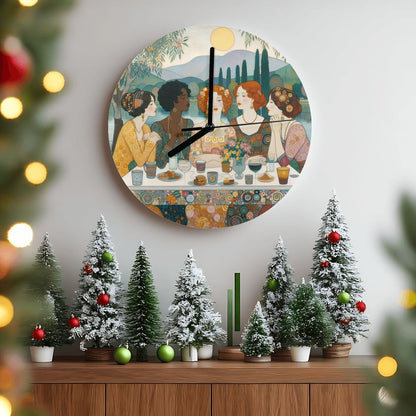 Nuveau Brunch MDF Wall Clock (Made in USA) - Gregg Acini Adoree Designs - Wall Clock