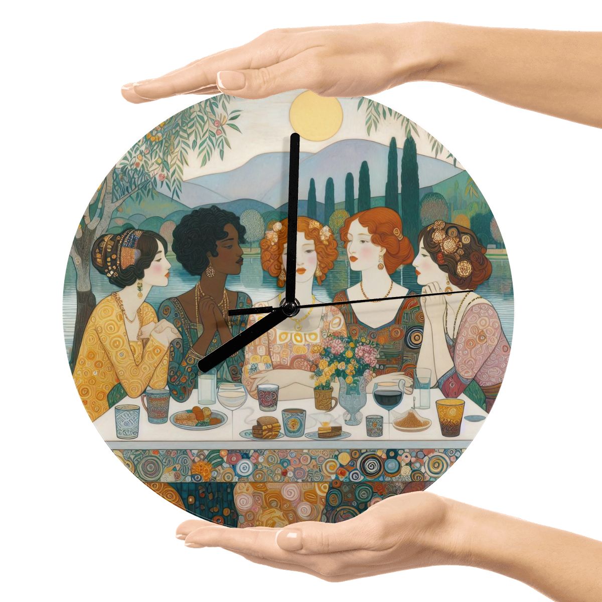 Nuveau Brunch MDF Wall Clock (Made in USA) - Gregg Acini Adoree Designs - Wall Clock