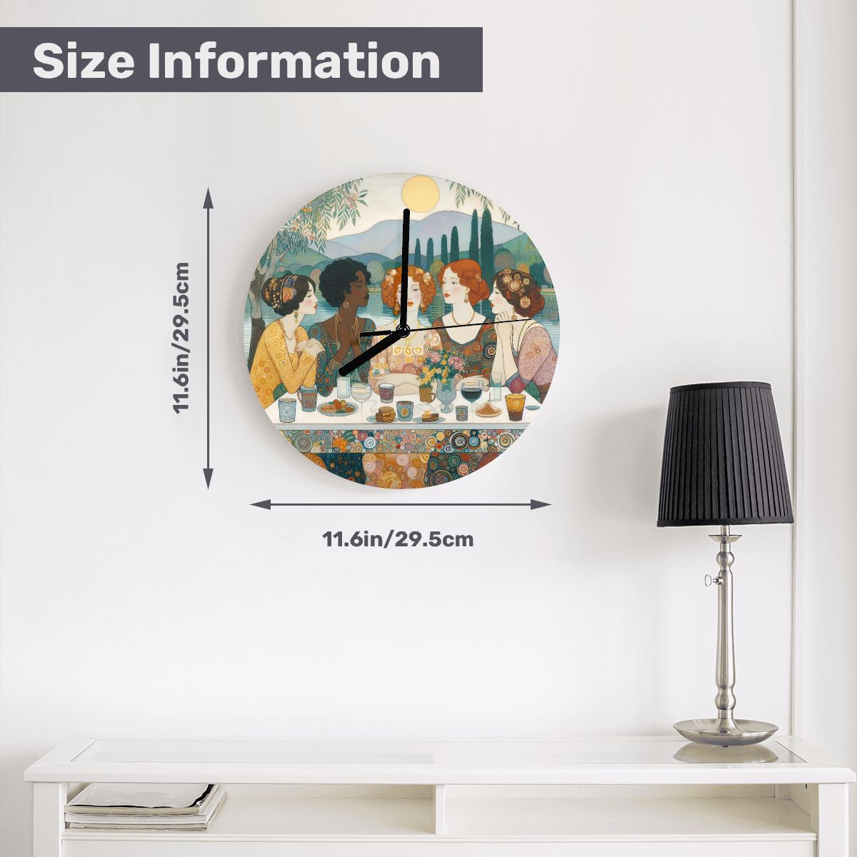 Nuveau Brunch MDF Wall Clock (Made in USA) - Gregg Acini Adoree Designs - Wall Clock