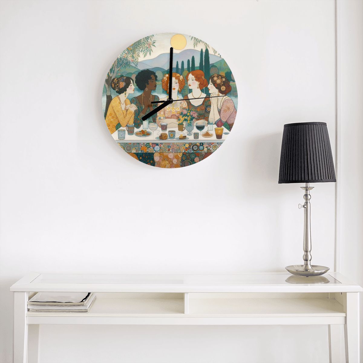 Nuveau Brunch MDF Wall Clock (Made in USA) - Gregg Acini Adoree Designs - Wall Clock