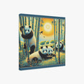 Panda Family 1:1 Ratio Canvas Painting - Gregg Acini Adoree Designs - Canvas
