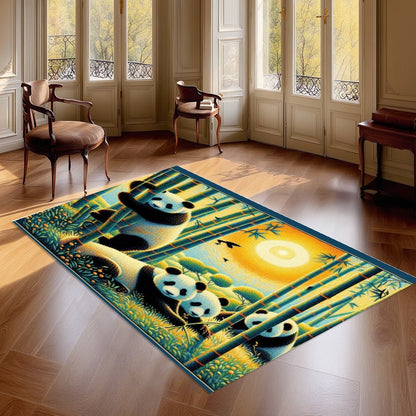 Panda Family Area Mat - Gregg Acini Adoree Designs - Rugs & Mats