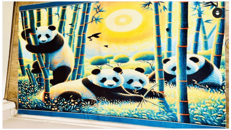 Panda Family Area Mat - Gregg Acini Adoree Designs - Rugs & Mats
