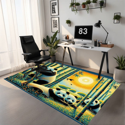 Panda Family Area Mat - Gregg Acini Adoree Designs - Rugs & Mats