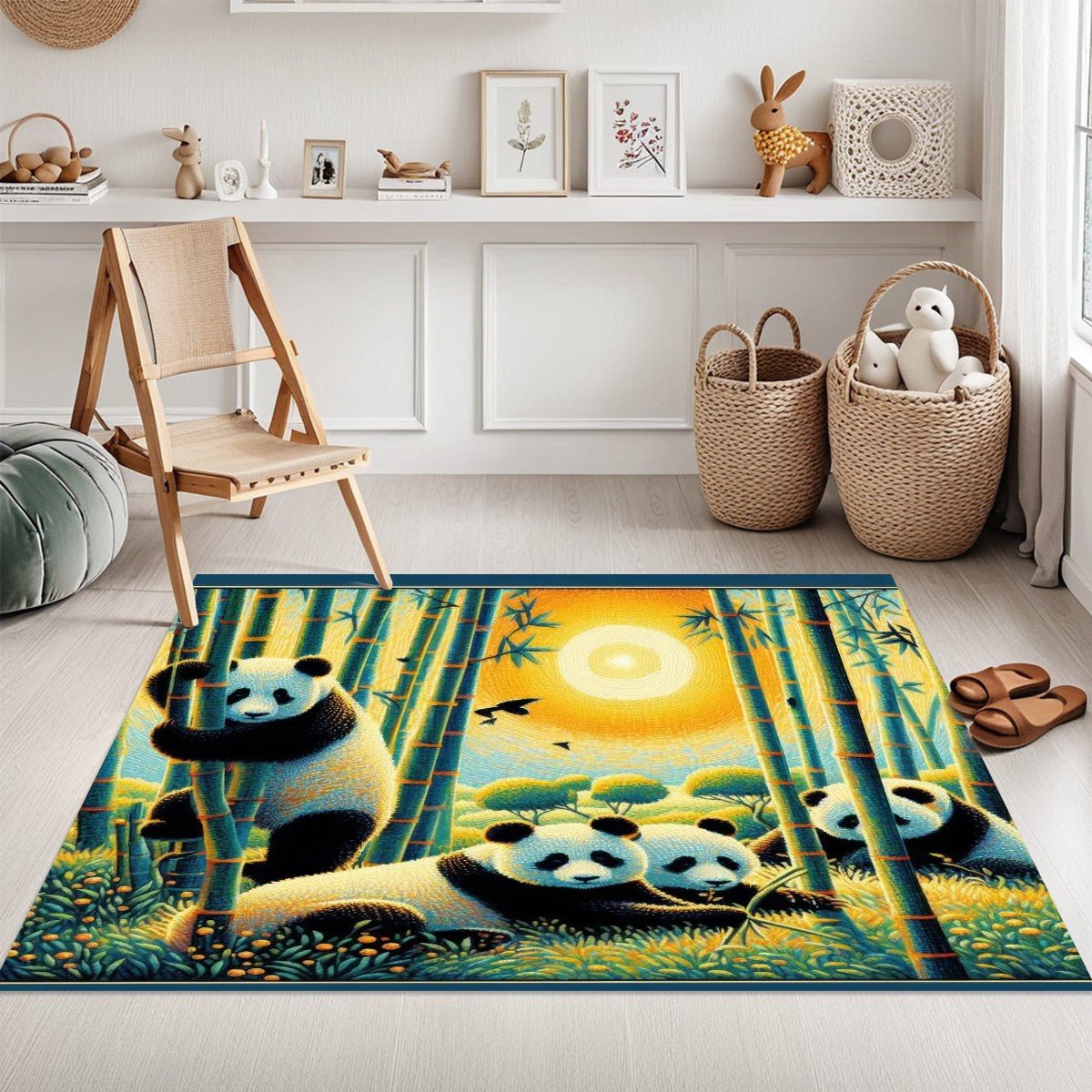 Panda Family Area Mat - Gregg Acini Adoree Designs - Rugs & Mats