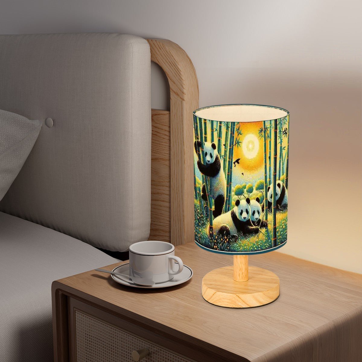Panda Family Cylindrical Table Lamp - Gregg Acini Adoree Designs - Lamp