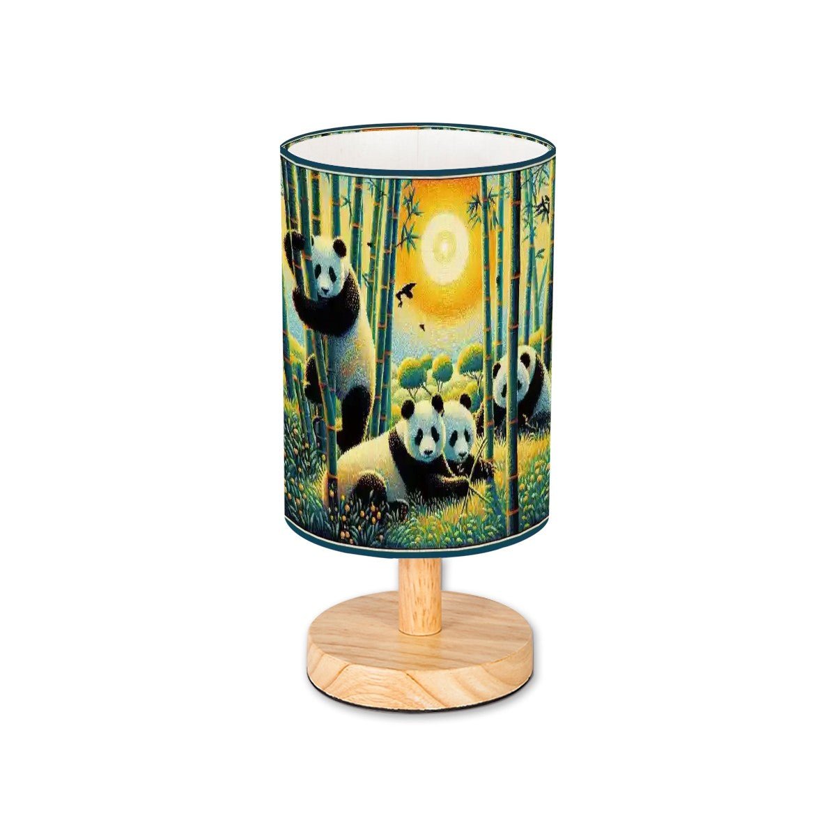 Panda Family Cylindrical Table Lamp - Gregg Acini Adoree Designs - Lamp