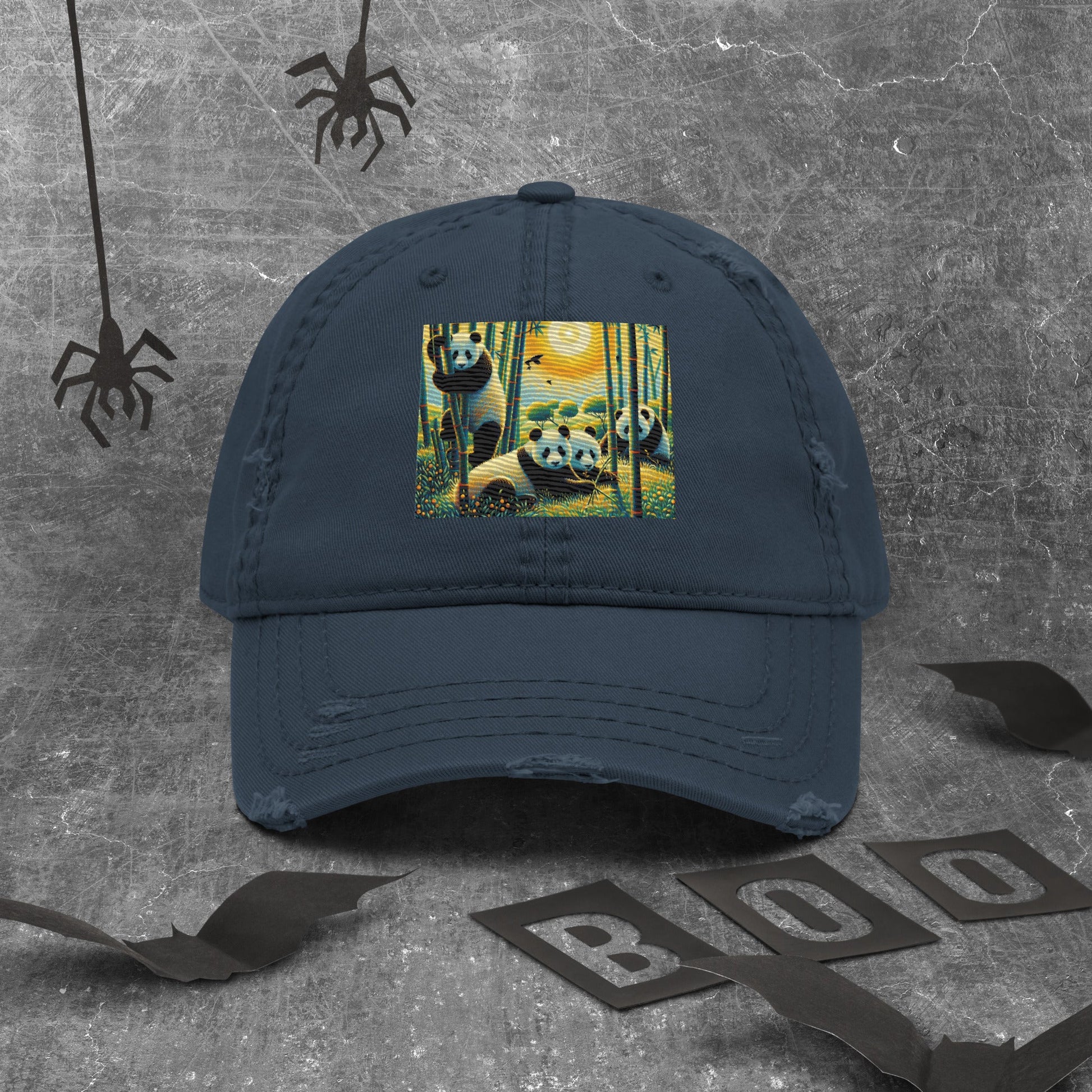 Panda Family Distressed Hat - Gregg Acini Adoree Designs - Hat