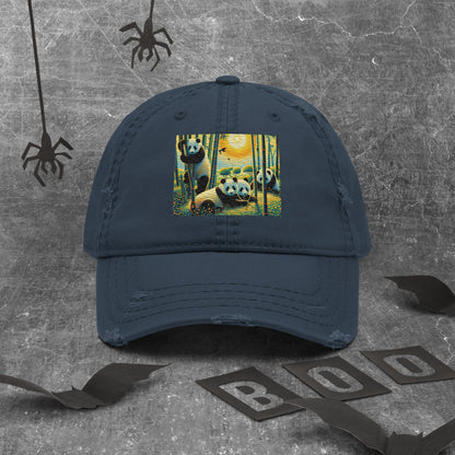 Panda Family Distressed Hat - Gregg Acini Adoree Designs - Hat