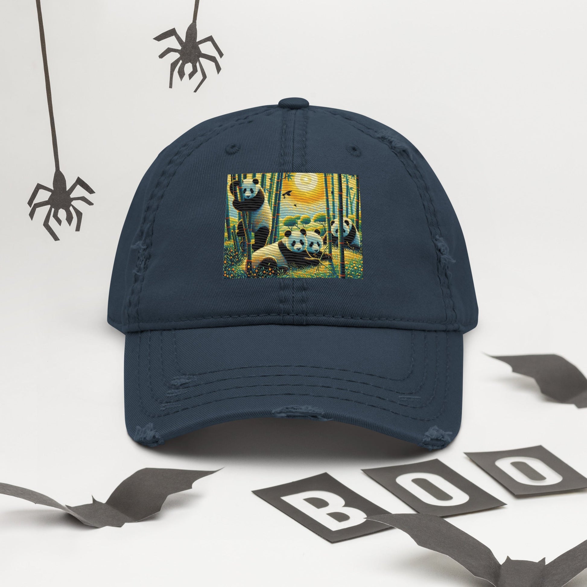 Panda Family Distressed Hat - Gregg Acini Adoree Designs - Hat