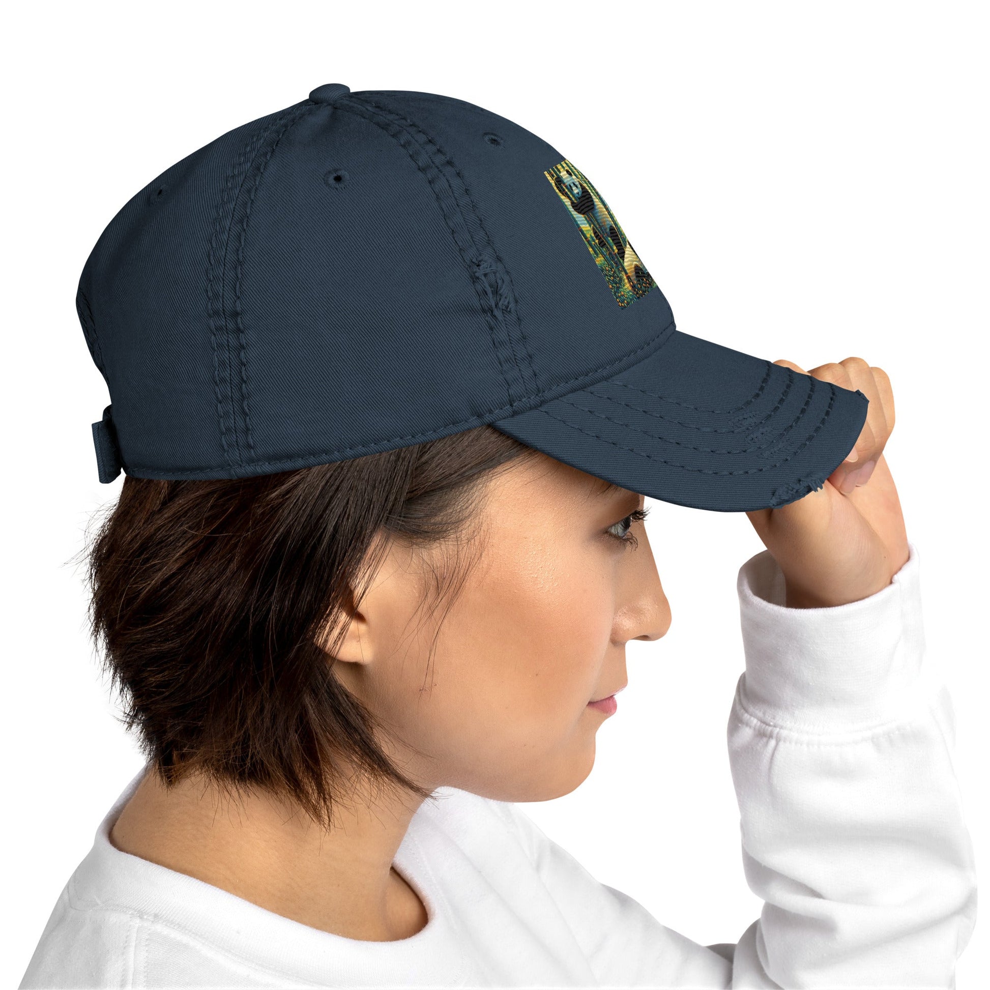 Panda Family Distressed Hat - Gregg Acini Adoree Designs - Hat