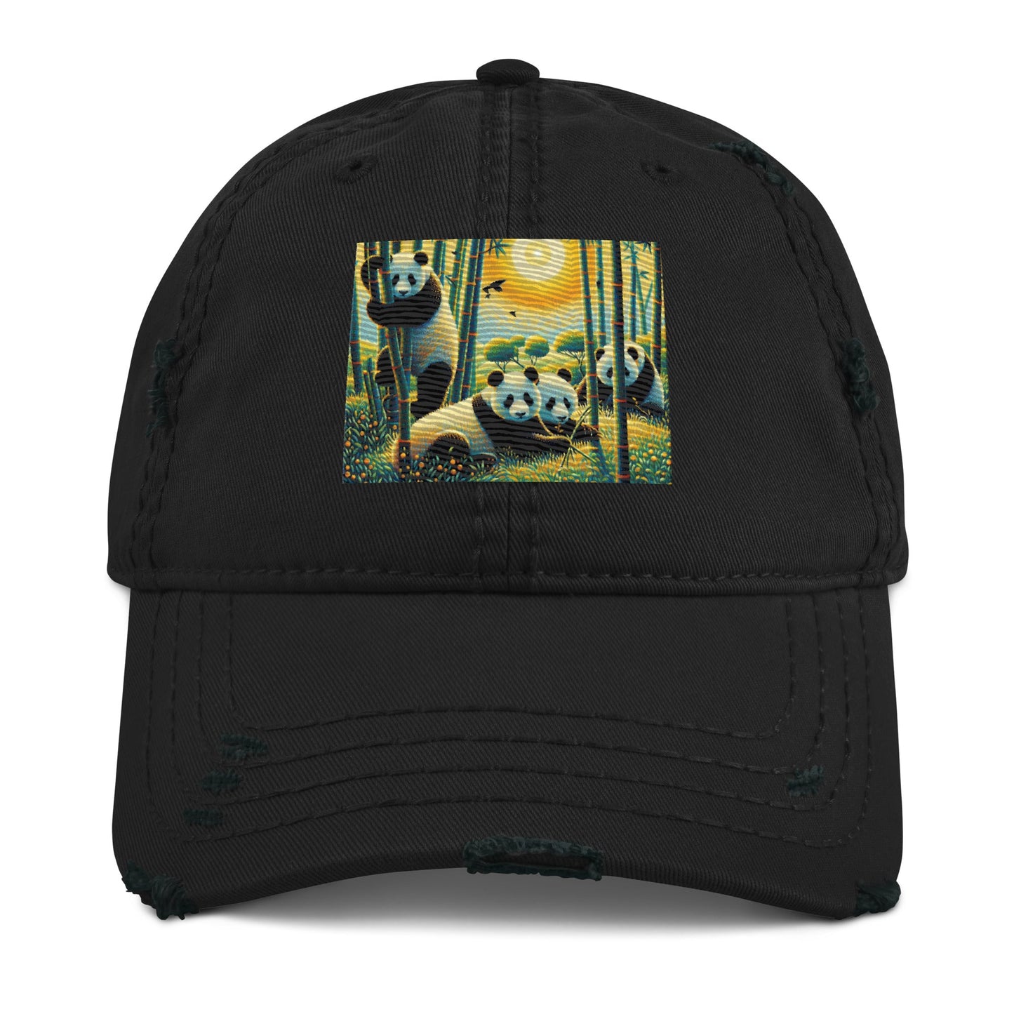 Panda Family Distressed Hat - Gregg Acini Adoree Designs - Hat