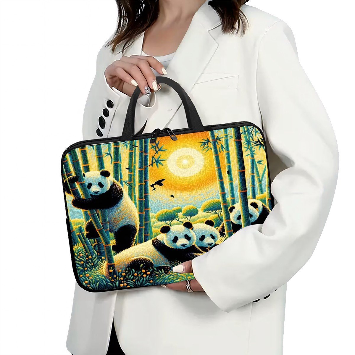 Panda Family Laptop Bag - Gregg Acini Adoree Designs - Computer Bag