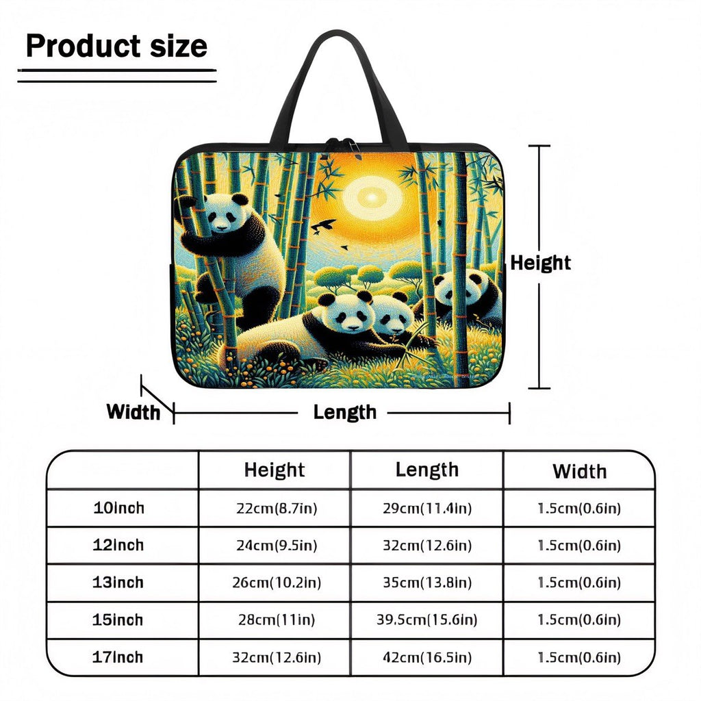 Panda Family Laptop Bag - Gregg Acini Adoree Designs - Computer Bag