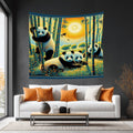 Panda Family Lightweight Wall Tapestry (Fabric Wall Hanging - USA) - Gregg Acini Adoree Designs - Wall Coverings