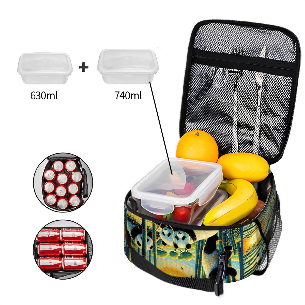 Panda Family Lunch Bag - Gregg Acini Adoree Designs - Lunch Bag