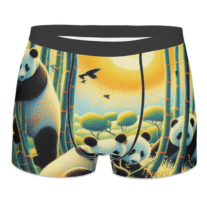 Panda Family Men's Boxer Briefs - Gregg Acini Adoree Designs - Men's Pants