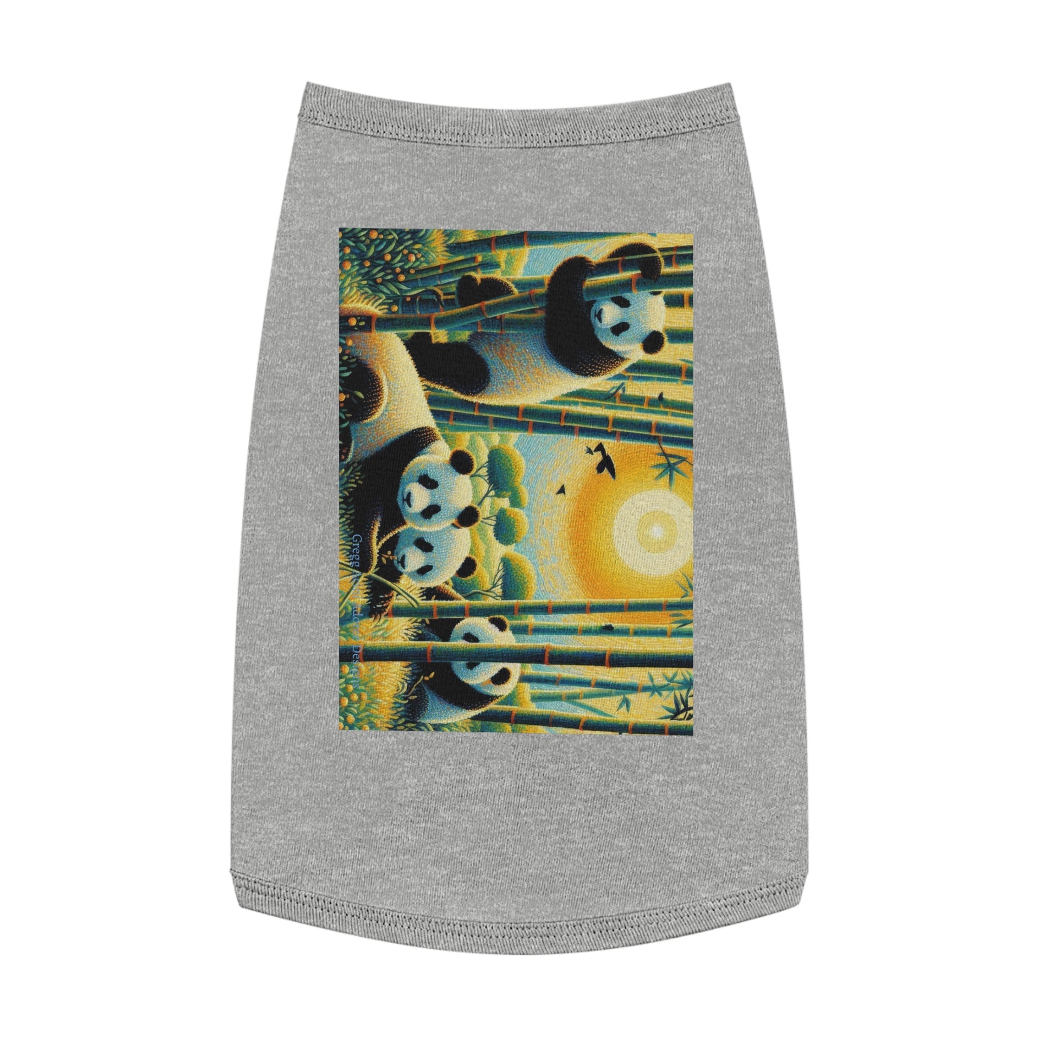 Panda Family Pet Tank Top by Gregg Acini Adoree Designs - Gregg Acini Adoree Designs - Pets