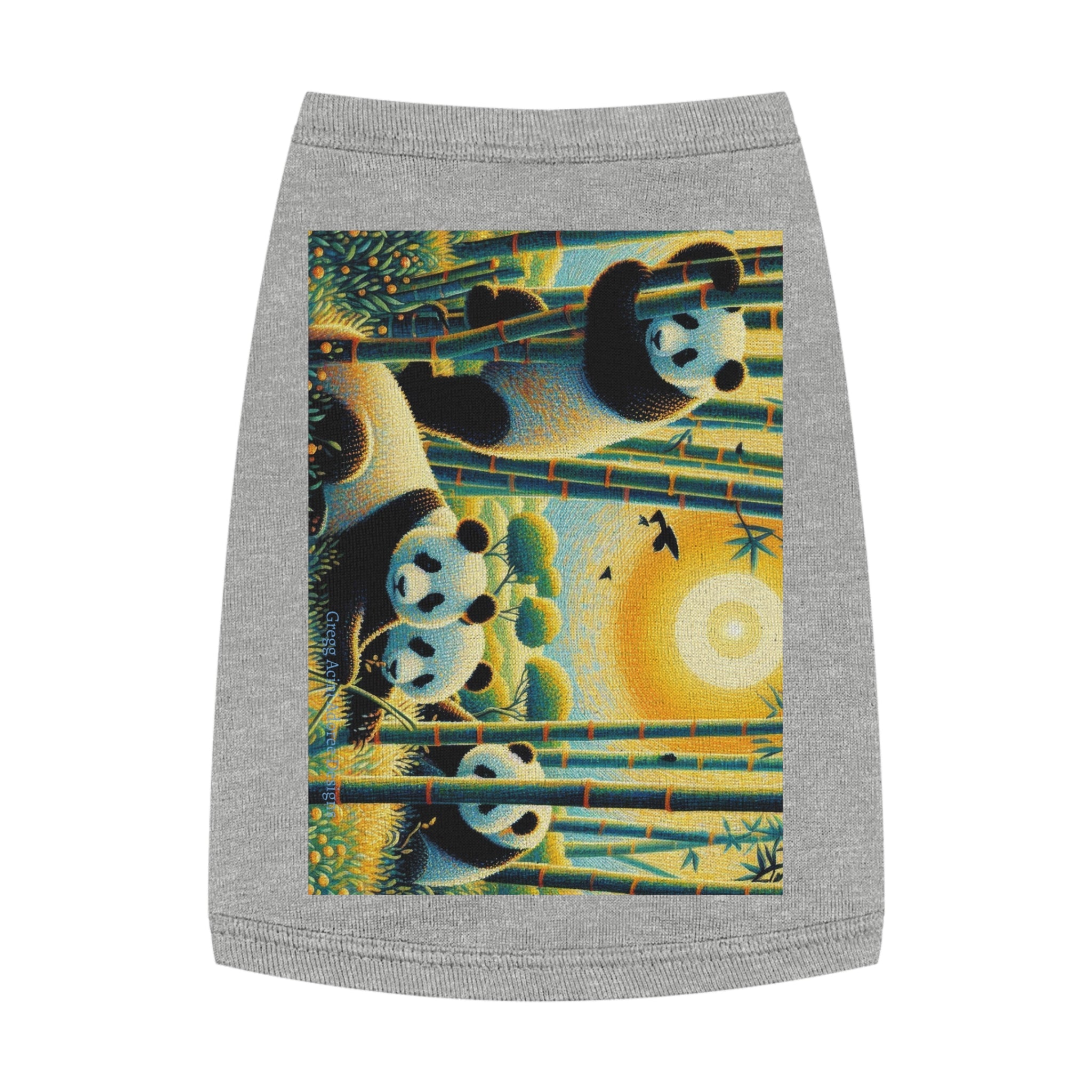 Panda Family Pet Tank Top by Gregg Acini Adoree Designs - Gregg Acini Adoree Designs - Pets