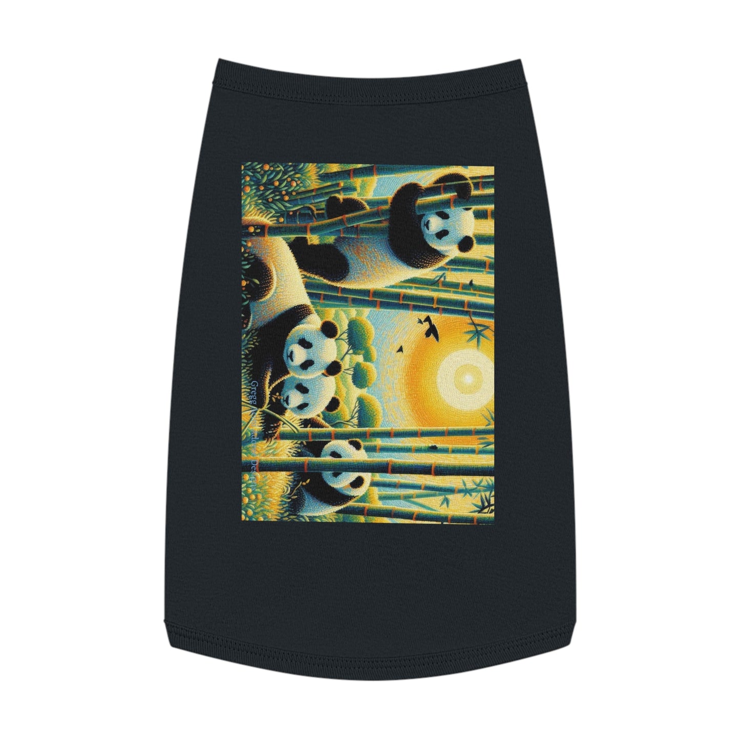 Panda Family Pet Tank Top by Gregg Acini Adoree Designs - Gregg Acini Adoree Designs - Pets