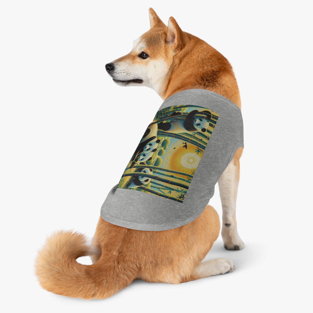 Panda Family Pet Tank Top by Gregg Acini Adoree Designs - Gregg Acini Adoree Designs - Pets
