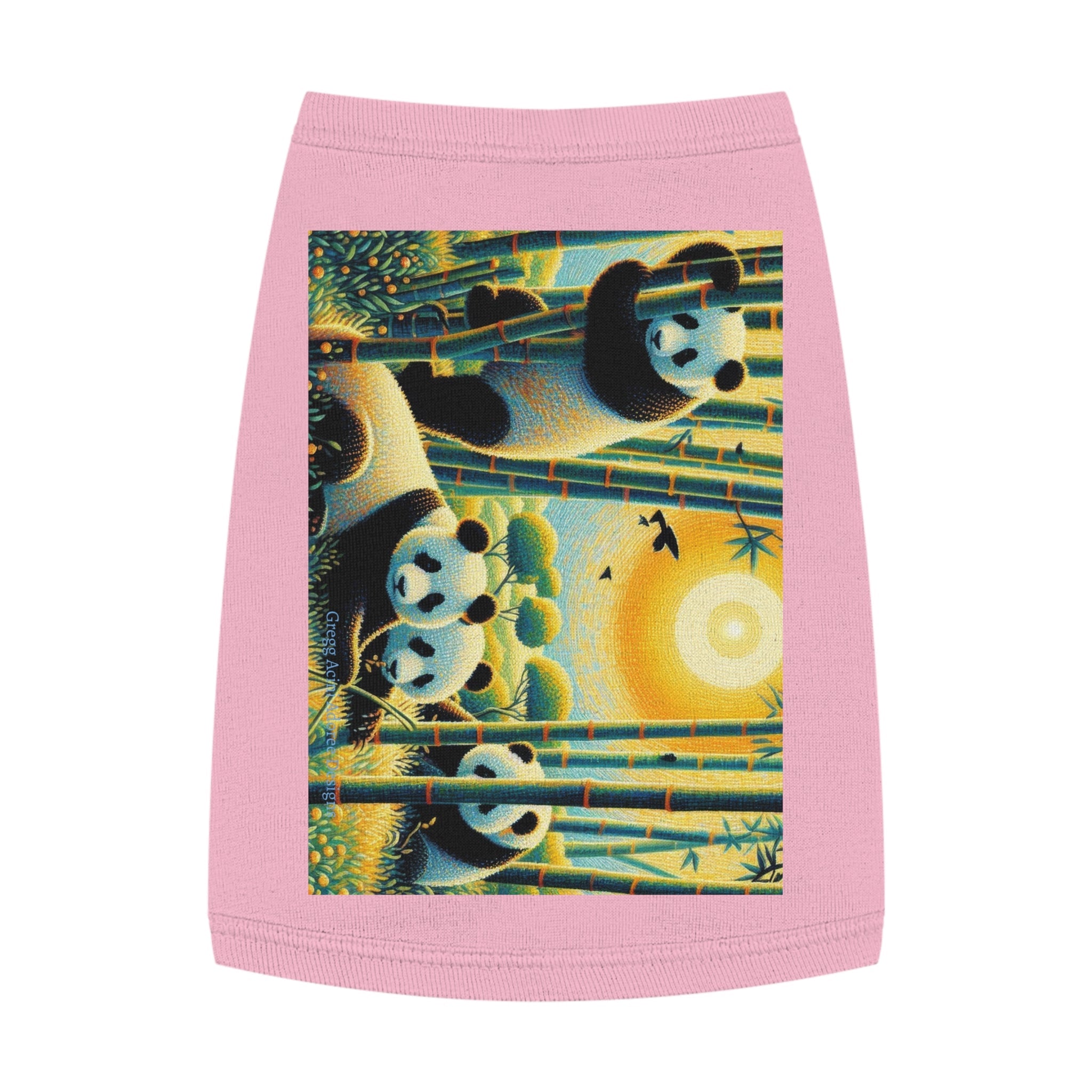 Panda Family Pet Tank Top by Gregg Acini Adoree Designs - Gregg Acini Adoree Designs - Pets