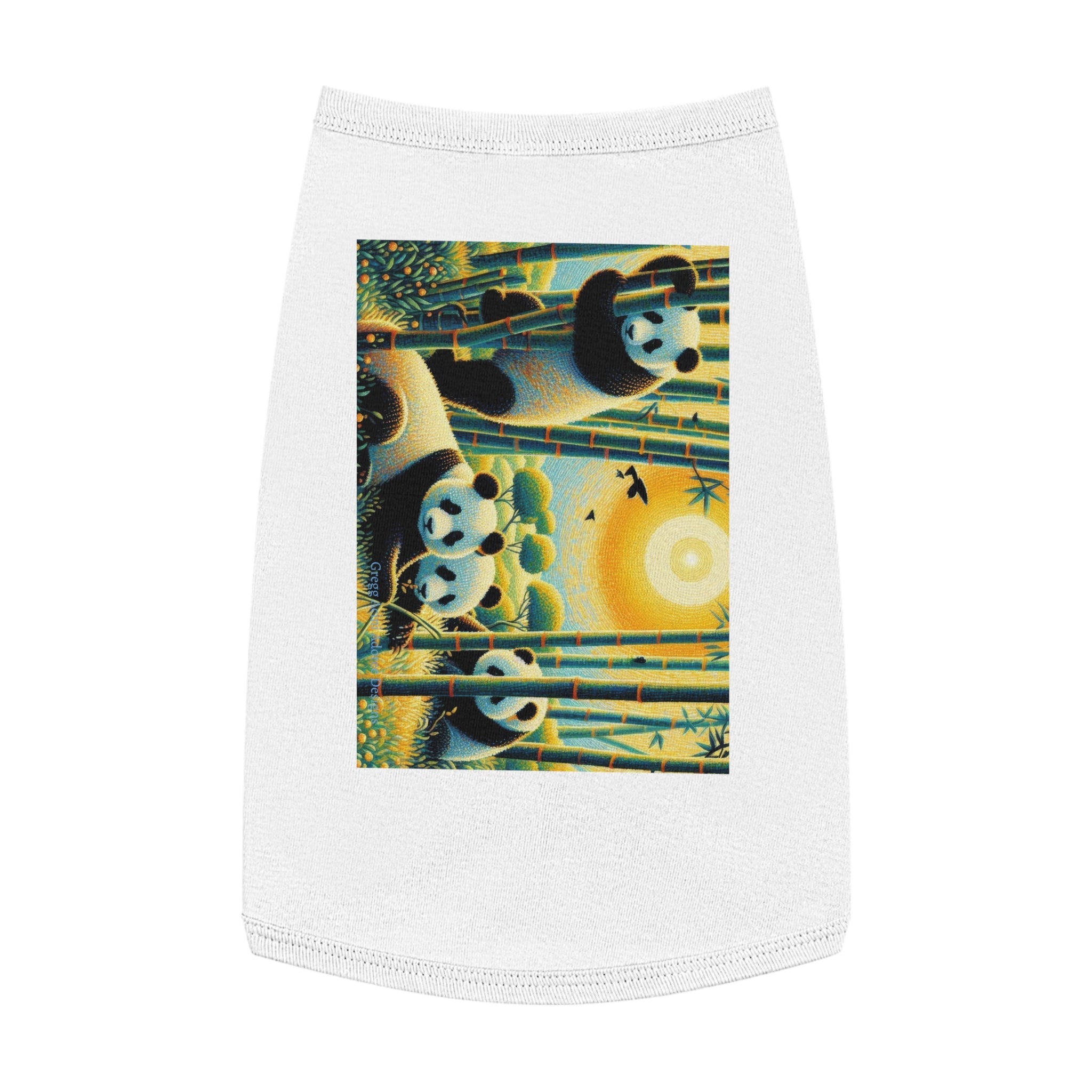 Panda Family Pet Tank Top by Gregg Acini Adoree Designs - Gregg Acini Adoree Designs - Pets