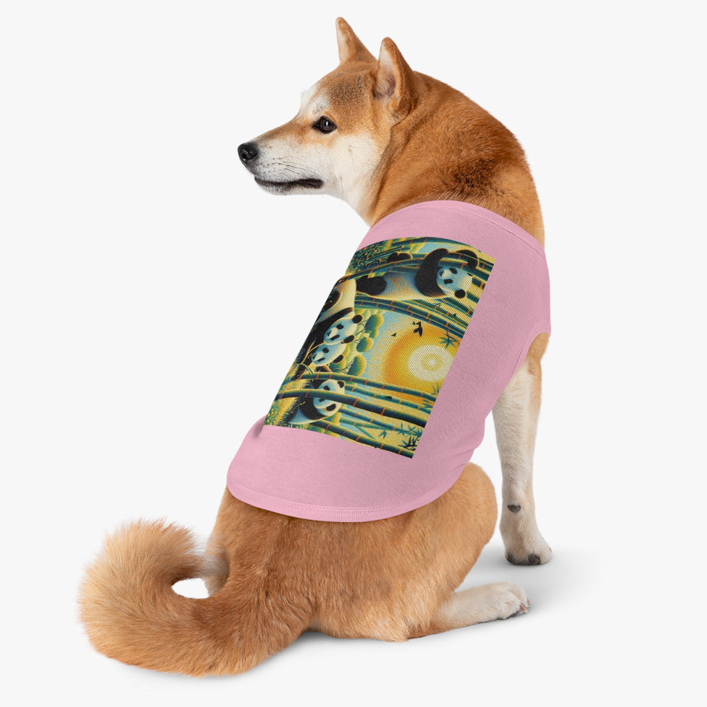 Panda Family Pet Tank Top by Gregg Acini Adoree Designs - Gregg Acini Adoree Designs - Pets