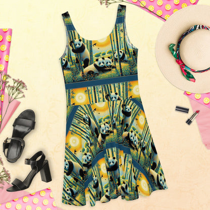 Panda Family Skater Dress - Gregg Acini Adoree Designs - Dress